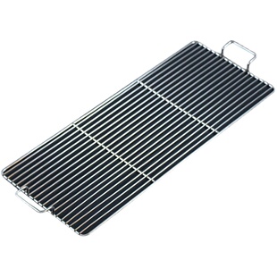不锈钢长方形烧烤网架子带手柄加粗户外烤肉篦子加密烤肉网片工具