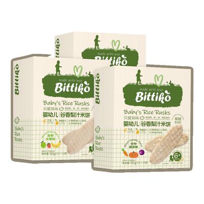 贝爱其味婴幼儿辅食谷香梨汁米饼水果蔬菜味