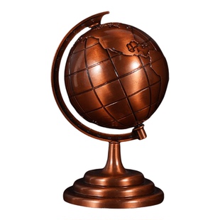 合金地球仪摆件客厅玄关博古架工艺装饰摆设桌面文创家居生日礼物