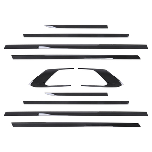 适用极氪9X黑武士车窗饰条黑化不锈钢外装饰亮条曜黑外观套件用品