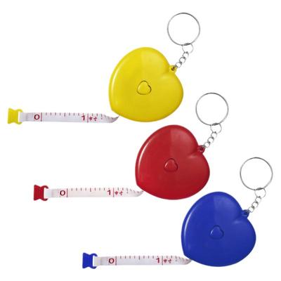 彩色心形1.5米爱心软尺伸缩量衣尺皮尺卷尺