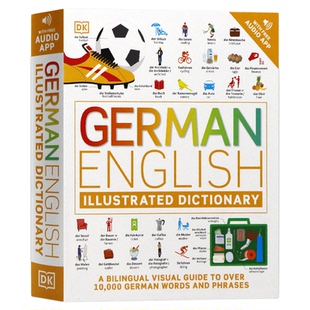 DK语言字典德语-英语双语图解字典 German English Illustrated Dictionary 英文原版德英双语视觉词典字典语言学习工具书
