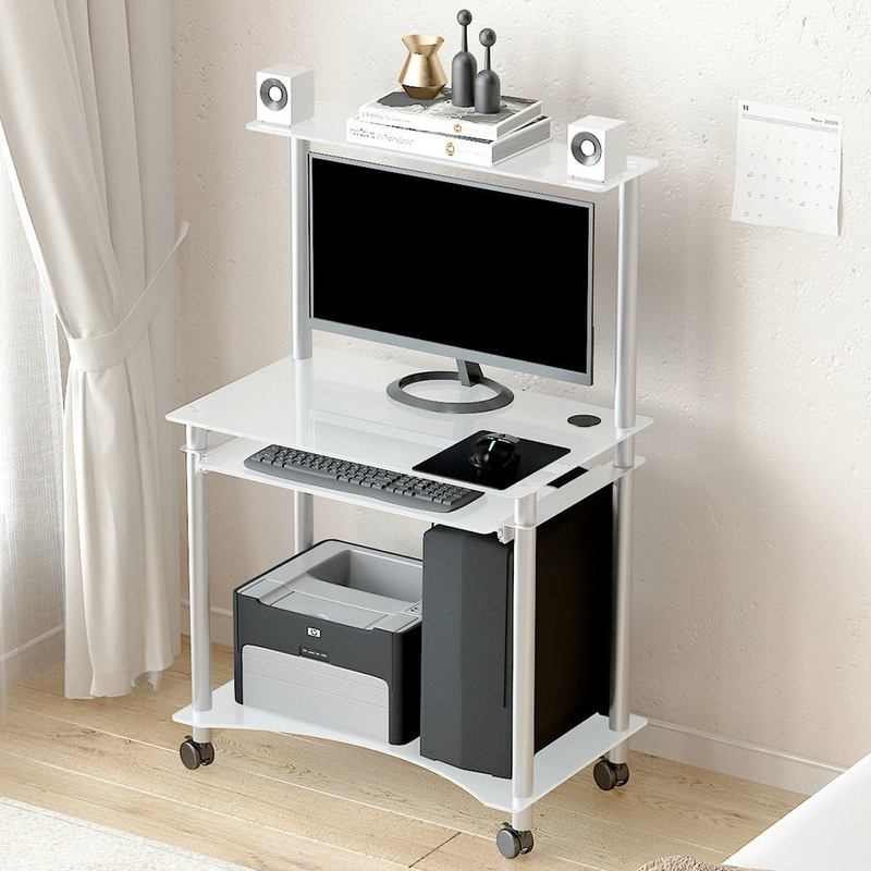 可移动单人电脑桌电脑桌小户型窄小桌面台式桌家用台式电脑桌移动