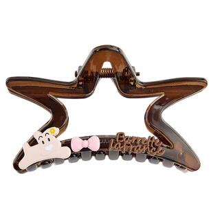 三福熊狗星形发夹爪夹单个 俏皮趣味时尚发饰配饰头饰852036