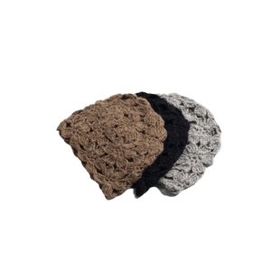 LYNEE 针织手勾帽 复古包毛线帽 镂花镂空帽子 LAD2FAA017