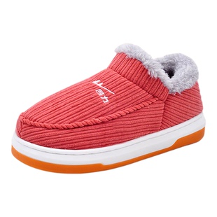 回力全包老人防滑防摔棉拖鞋牛筋底老年人专用加绒加厚保暖棉鞋女