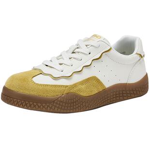 热风平底德训鞋女款2025年冬季新款百搭休闲鞋简约小白鞋软底女鞋