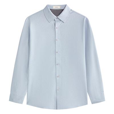 【柔软亲肤】ZIOZIA通勤男装25秋零感斜纹修身商务衬衫ZWDE3138