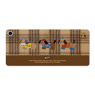 毛呢腊肠狗加热鼠标垫超大女生高颜值办公室工位电脑桌面发热垫2025新款3c认证学生学习写字暖手桌垫左侧开关