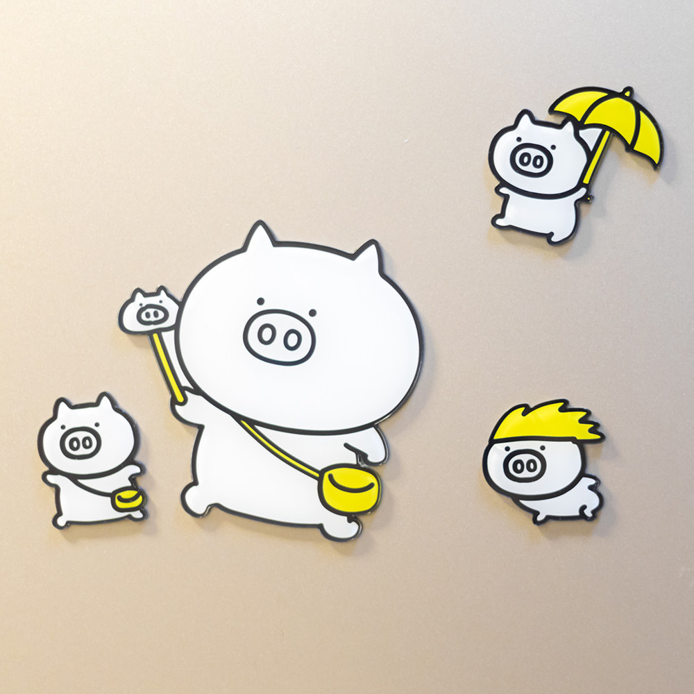 奇魔猪冰箱贴猪仔军团磁贴创意亚克力可爱装饰软磁吸铁石磁力贴
