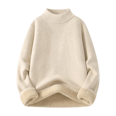 加绒保暖针织毛衣onemore半高领