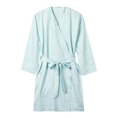 馨亭轻奢新款春秋女士长袍睡袍和服浴袍四季通用睡衣绿香水