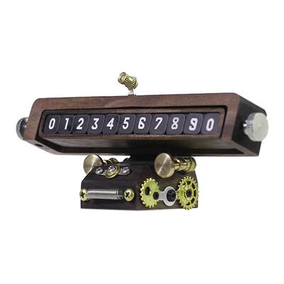 木匀集实木原创双号码停车牌