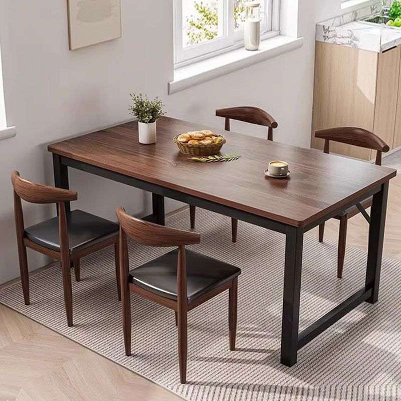 商用快餐桌椅套装组合饭店餐厅小吃烧烤餐饮桌子奶茶店长方形桌子