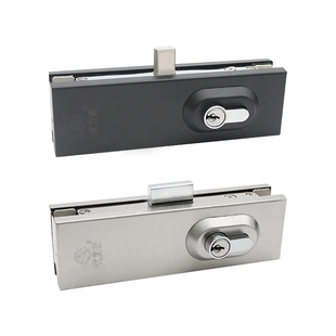 玻璃门地锁304不锈钢地弹簧门锁无框门商铺门夹钢化门地插销锁