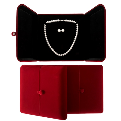 LADYB珍珠项链礼盒包装盒酒红色