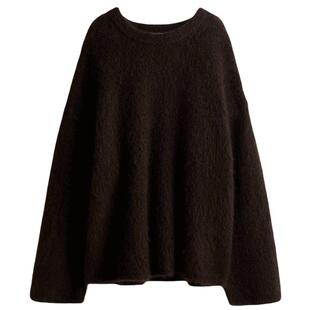 HM女装毛针织衫春季row系针织衫气质大廓形马海毛混纺套衫1242877