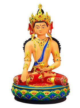 彩绘释迦牟尼铜像摆件