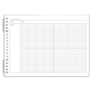 思维导图笔记本B5可拆卸活页本横版方格本学生备考学习考研大学生专用高效学习法模板制作网格本康奈尔网格本