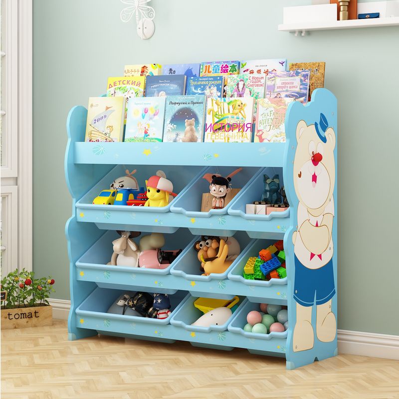 森艺卡通儿童造型儿童玩具收纳架幼儿园书架宝宝整理架储物柜组合