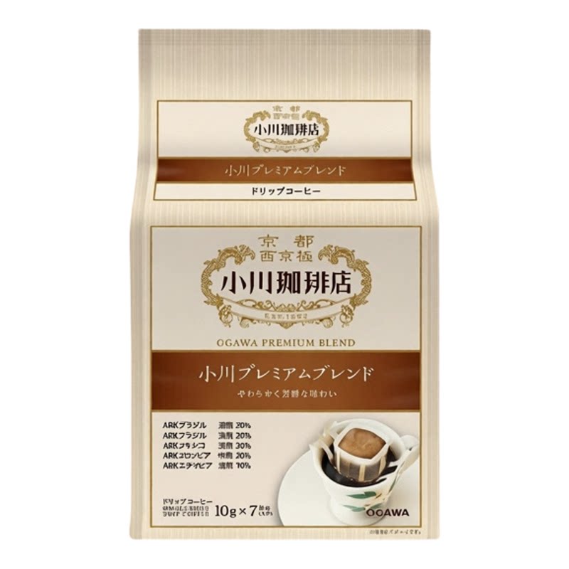 小川珈琲 进口优质混合滴漏咖啡10g*7包滴漏上班族办公室提神250g