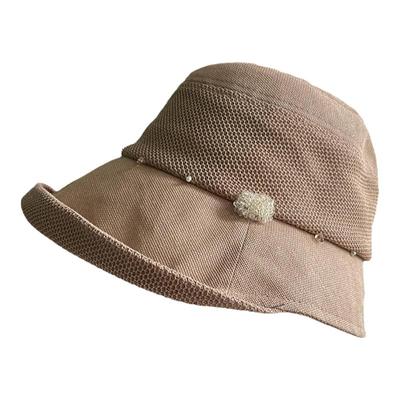 进口日本和纸渔夫帽子女春夏防紫外线盆帽可折叠显脸小遮阳防晒帽