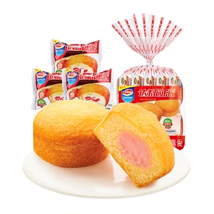 达利园糕点草莓味注心蛋黄派休闲零食儿童营养早餐蛋糕吐司小点心