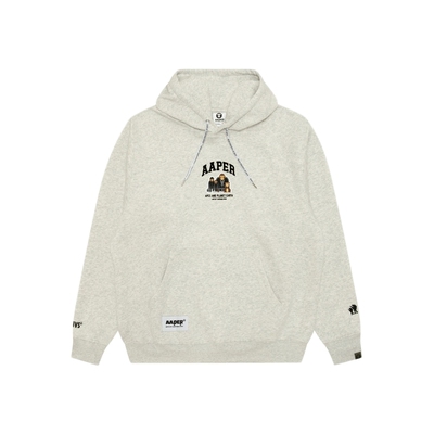 Aape徽章休闲潮流薄绒连帽卫衣