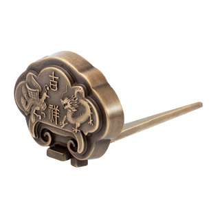 中式全铜牌匾托十字绣国画框扁托底托实木匾额支架挂钩纯黄铜托架