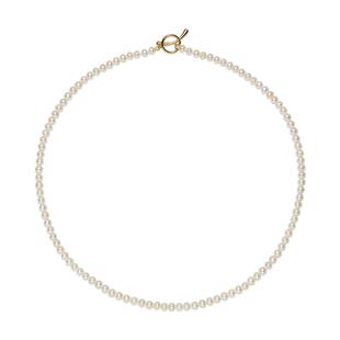 京润云怡淡水珍珠项链4-5mm近圆形baby小米珠OT扣项链生日礼物女