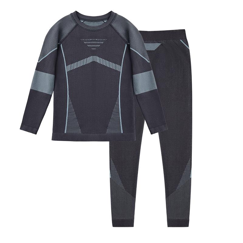 柠檬宝宝儿童滑雪速干内衣男女孩运动保暖排汗透气宝宝秋冬套装