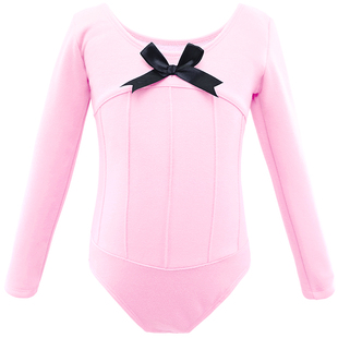 秋冬舞蹈服女加绒加厚儿童芭蕾舞裙女童长袖练功服幼儿考级演出服