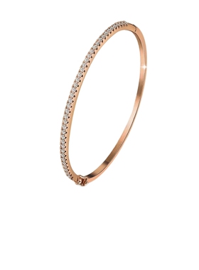 阿吉豆手饰女款玫瑰金闪耀手镯