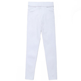 白色小个子八分裤女夏季薄款高腰显瘦百搭弹力外穿打底裤小脚女裤