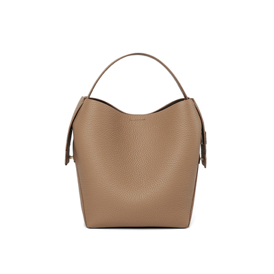 拉菲斯汀荔枝纹头层牛皮水桶包