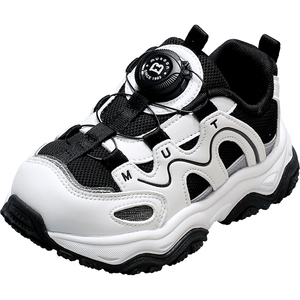 牧童儿童运动鞋2025秋冬新款男童轻便减震旋转纽扣鞋子网面女童鞋