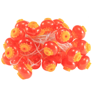 LED太阳能水晶灯笼新年小彩灯闪灯串灯春节喜庆庭院装饰布置挂灯