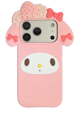 乐乐心愿屋 Melody美乐蒂草莓粉色可爱卡通适用iPhone17promax手机壳苹果16pro软硅胶立体防摔甜美日系萌1543