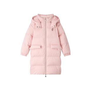 TeenieWeenie Kids小熊童装冬季女童户外保暖防风长款印花羽绒服