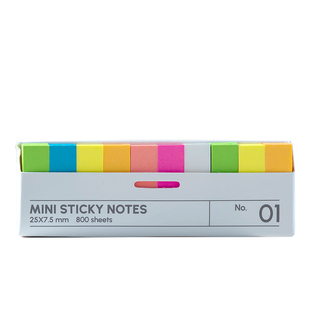 Kingjet迷你彩色荧光便利贴读书笔记便签贴纸可书写小条手账索引