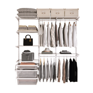 美达斯范洛/Fano卧室衣柜2.5米宽砌墙金属衣柜开放式挂衣架大衣橱