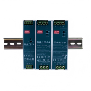 台湾明纬EDR/XDR开关电源220V转24V12V48V36导轨75E/150/120/240W