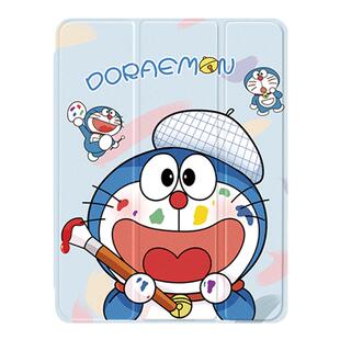 画家小叮当适用2021iPad保护套2022苹果air5平板壳2020ipadpro带笔槽2019透明亚克力3防弯4硬壳mini6磁吸防摔