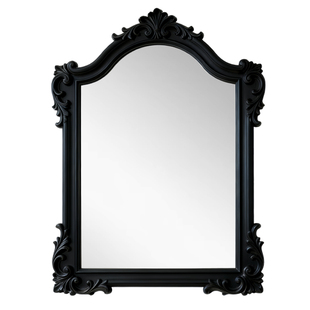 法式复古雕花化妆镜高级不规则智能浴室镜欧式玄关壁炉艺术装饰镜