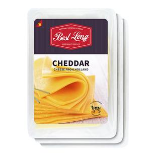 贝斯隆荷兰原装进口奶酪片红车达大孔切达cheese即食芝士片150g*3