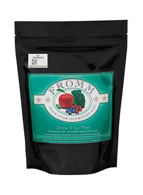 【官方旗舰店】福摩FROMM经典鲜鸭肉甜薯缓泪痕蔬果成幼猫粮4.5KG