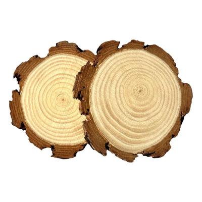 幼儿园手工材料圆木片年轮背景墙