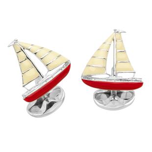 Deakin&Francis帆船袖扣胸针 925纯银英国轻奢男士高档胸针礼物