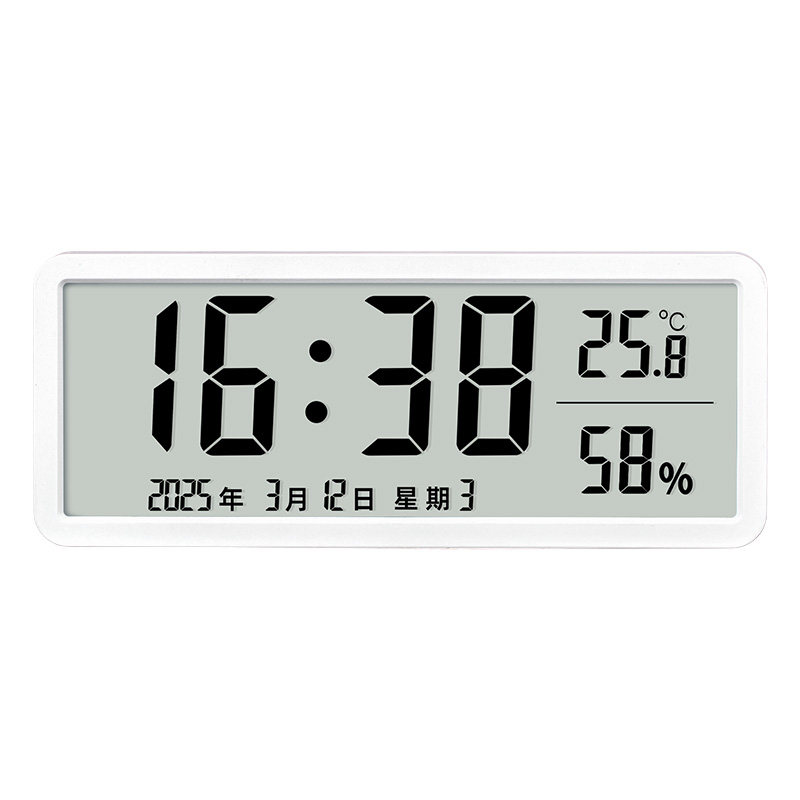 数字时钟电子钟表摆台式时间显示日期温湿度挂墙厨房客厅家用电池