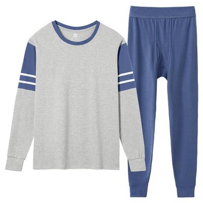 青少年秋衣秋裤内衣套装纯棉毛衫